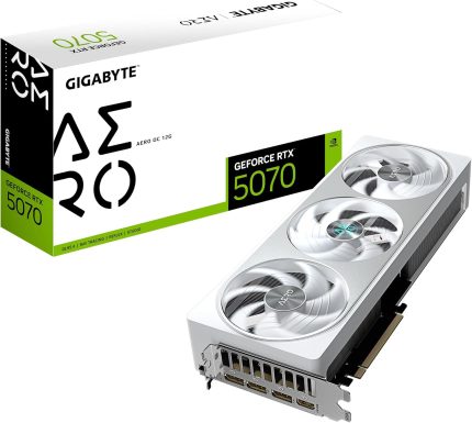 Gigabyte GeForce RTX 5070 AERO OC 12GB | GV-N5070AERO OC-12GD | 12GB GDDR7 | PCIe 5.0 | Premium Design