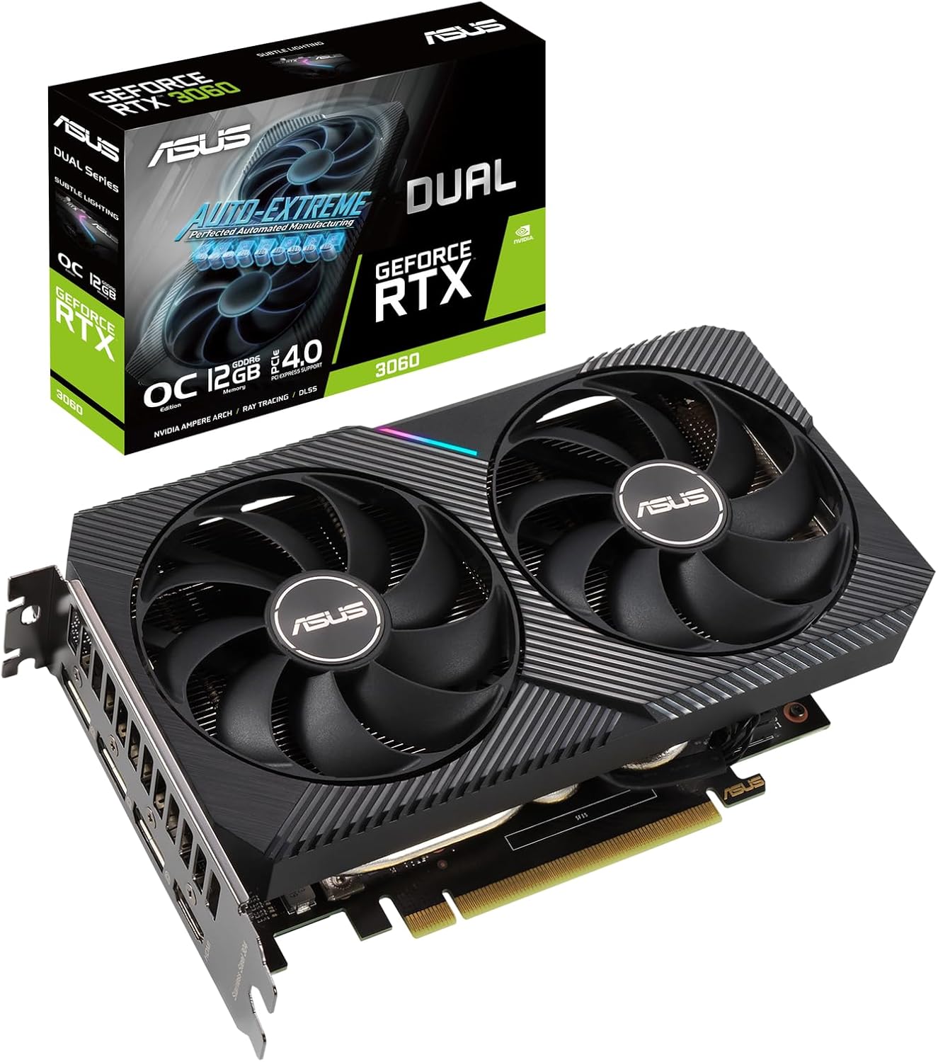 71hoPufXoDL._AC_SL1500 ASUS Dual GeForce RTX 3060 OC Edition 12GB | DUAL-RTX3060-O12G-V2 | 12GB GDDR6 | Ampere | 2-Slot – Bild 1