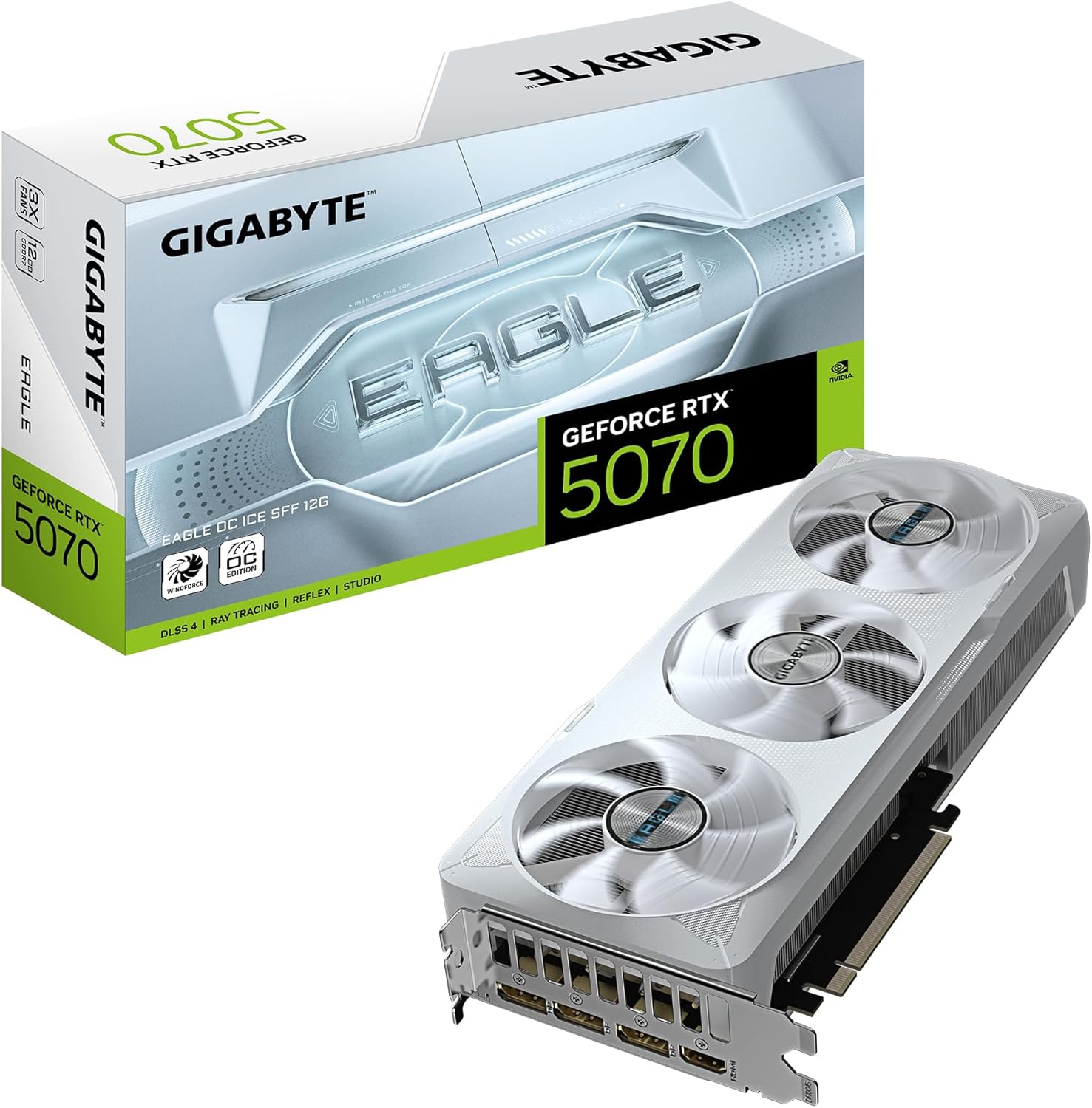 71lN5yrIYwL._AC_SL1500 Gigabyte GeForce RTX 5070 Eagle OC Ice SFF 12G | GV-N5070EAGLEOC ICE-12GD | 12GB GDDR7 | PCIe 5.0 | WINDFORCE – Bild 1