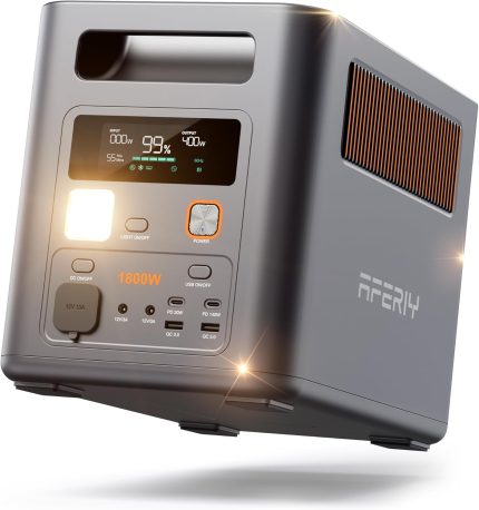 AFERIY Nomad 1800Pro Tragbare Powerstation – 1024Wh LiFePO4 Solargenerator (erweiterbar auf 5120Wh)