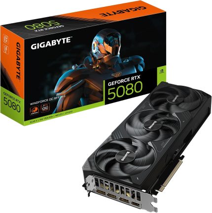 Gigabyte GeForce RTX 5080 WINDFORCE OC SFF 16G | GV-N5080WF3OC-16GD | 16GB GDDR7 | PCIe 5.0 | SFF-Ready