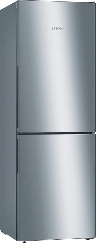 Bosch KGV33VLEAS Kühlschrank, Gefrierschrank, Niedrig, Freistehend, 288 L – Kalt Gebrüht – L 60 Cm X H 176 Cm – Edelstahl