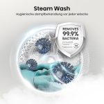 Hisense WF3S9043BW3 Waschmachine Mit Dampffunkunktion, 9 Kg, 1400 U,Min, Wifi, Connectlife, Power Jetwash, Anti-Allergie Programm, Aqua Stop, Auto Wash, Quick Wash, EEK A-30 Prozent