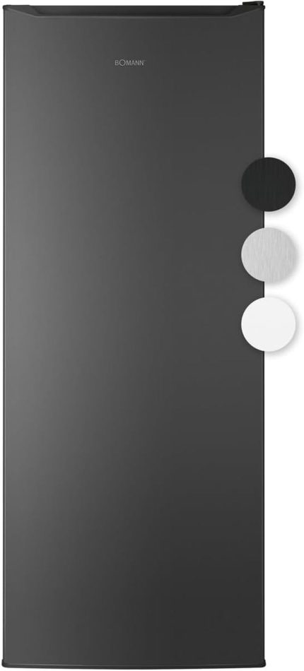 Bomann® Kühlschrank Ohne Gefrierfach | Energieklasse D | 143Cm | 5 Ablagen | 0°C ~ +8°C | Leise 39Db | Getränkekühlschrank | 242L Flaschenkühlschrank | Kühlschrank Groß | VS 7363 Schwarz-Inox