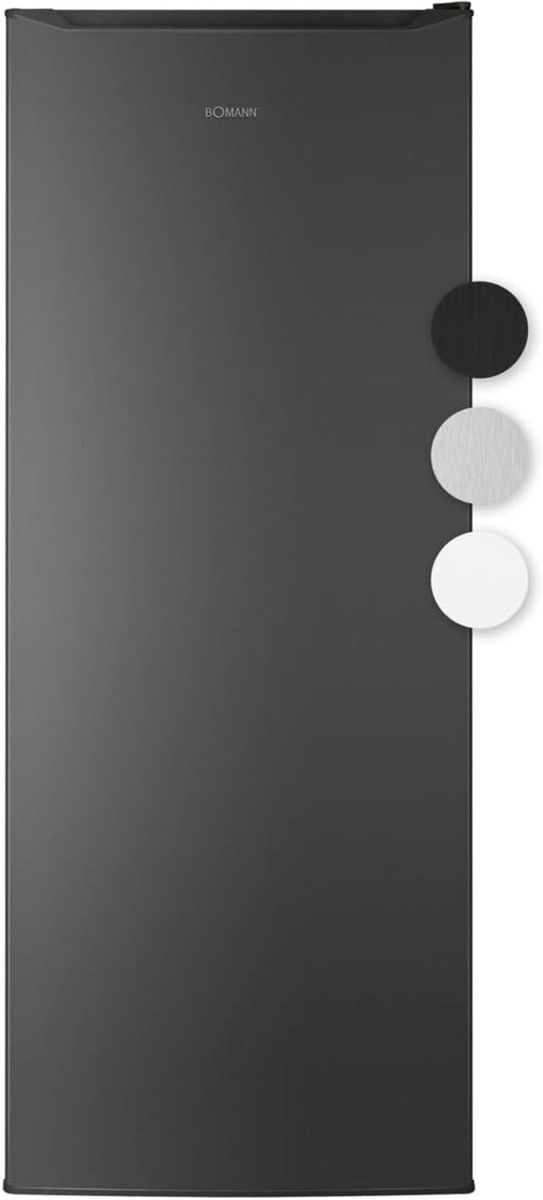 Bomann® Kühlschrank Ohne Gefrierfach | Energieklasse D | 143Cm | 5 Ablagen | 0°C ~ +8°C | Leise 39Db | Getränkekühlschrank | 242L Flaschenkühlschrank | Kühlschrank Groß | VS 7363 Schwarz-Inox