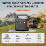 Jackery Explorer 2000 v2 Tragbare Powerstation – 2042Wh LiFePO4 Solargenerator (2200W Ausgangsleistung) – Bild 3