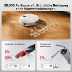 Roborock Qrevo Curv 2 Pro Saug- und Wischroboter - 25.000 Pa Saugkraft, 100°C Mopp-Reinigung, Weiß – Bild 2