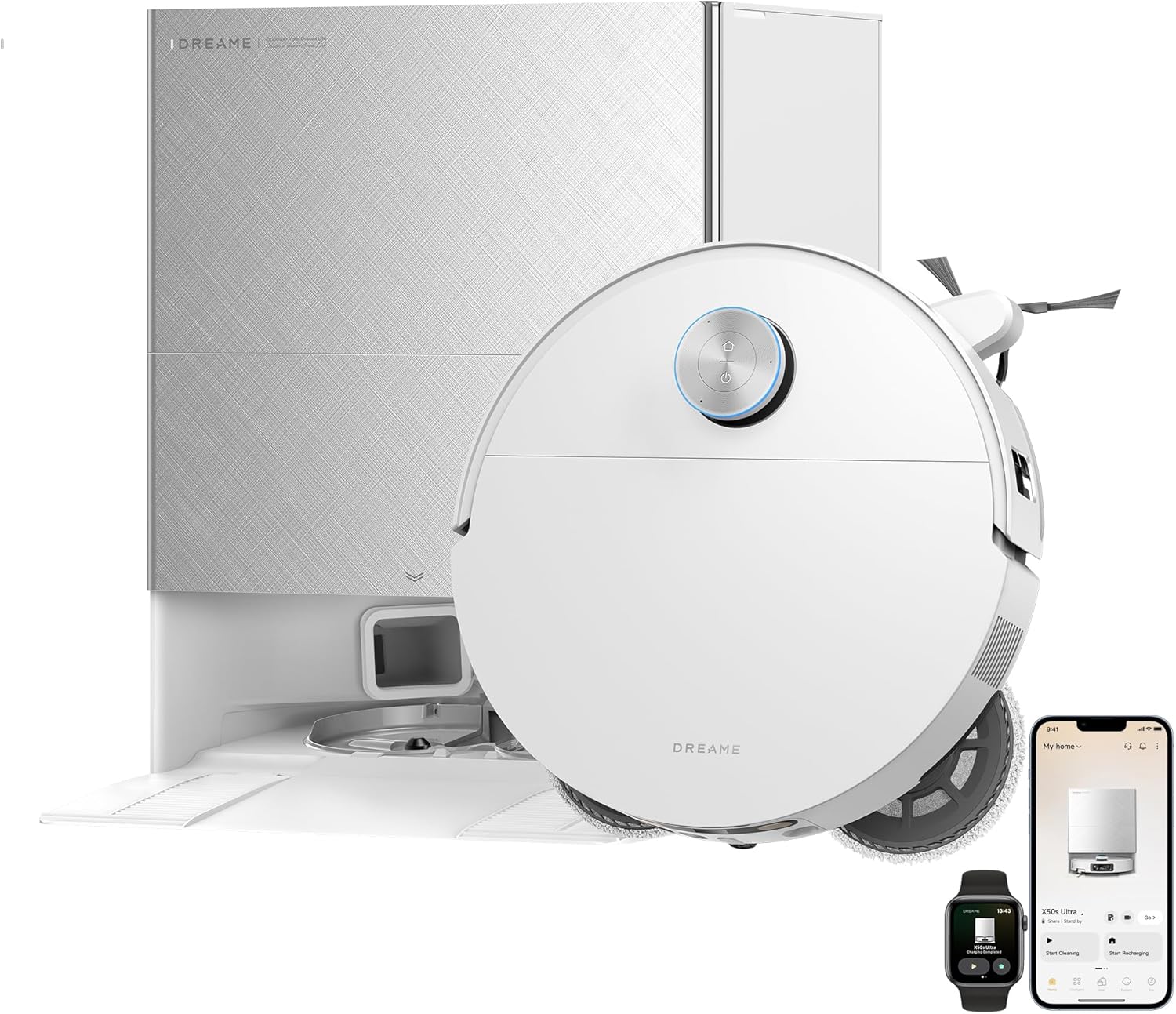 81HHy-iuE4L._AC_SL1500 Dreame X50 und X60 Serie Saug- und Wischroboter mit HyperForce-Saugkraft, FlexiArm-Technologie und intelligenter Reinigungsstation – Bild 1
