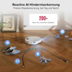 Roborock Qrevo Curv 2 Pro Saug- und Wischroboter - 25.000 Pa Saugkraft, 100°C Mopp-Reinigung, Weiß – Bild 6