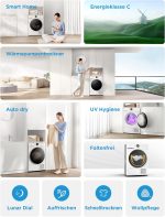 Midea MD20EH Wärmepumpentrockner | 8kg - 10kg | UV-Hygiene | Woolmark | Klasse A+++ – Bild 2