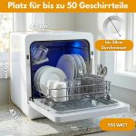 Sommertal Mini-Geschirrspüler | Tischgeschirrspüler mit 5L Wassertank & Freshflow (SP9 / SP5) – Bild 2