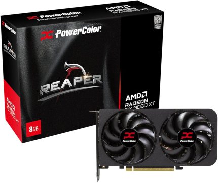 PowerColor Reaper AMD Radeon RX 9060 XT 8GB | RX9060XT Z8G-A | 8GB GDDR6 | RDNA 4 | Kompaktes Dual-Fan Design