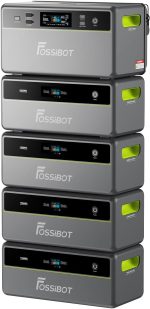 Fossibot FBP1200 Balkonkraftwerk Mit Speicher All-In-One, 1,98Kwh LFP Akku, MPPT 2000W Solareingang, 1200W AC, Mikroinverter, 6500 Ladezyklen, 125 Erweiterbarer Stromspeicher Powerstation, Plug&Play