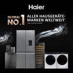 Haier Kühl Gefrierkombination 2D 60 SERIE 5 PRO HDPW5620ANPD I 2,05 M, No Frost I Energieeffizienzklasse a I Kühlschrank Mit Gefrierfach Freistehend, Fassungsvermögen 409L I Wi-Fi, Smarte Kühlfächer