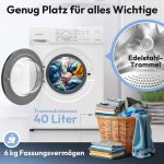 Bomann® Waschmaschine 6Kg | Max. 1000 U/Min. | 5 Jahre Motor-Garantie | Bürstenloser Dc-Motor: Effizient, Leise Und Langlebig | Temperatur Bis Zu 90°C | 16 Programme | Washing Machine | WA 7161