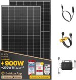 Solakon 900W Balkonkraftwerk-Serie – Komplette Solaranlage mit 800W Wechselrichter & bifazialen Modulen
