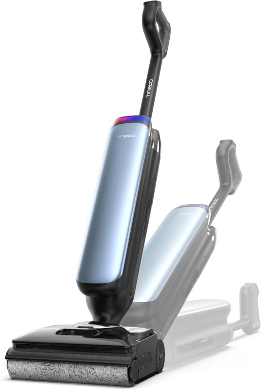 Tineco Floor One S9 Artist Stilvoller Nass Trockensauger, 22000Pa Nasssauger, 360° Smoothdrive, Anti-Tangle, 85°C Flashdry, 50Min Laufzeit, Beidseitige Reinigung, 180° Lay-Flat Staubsauger