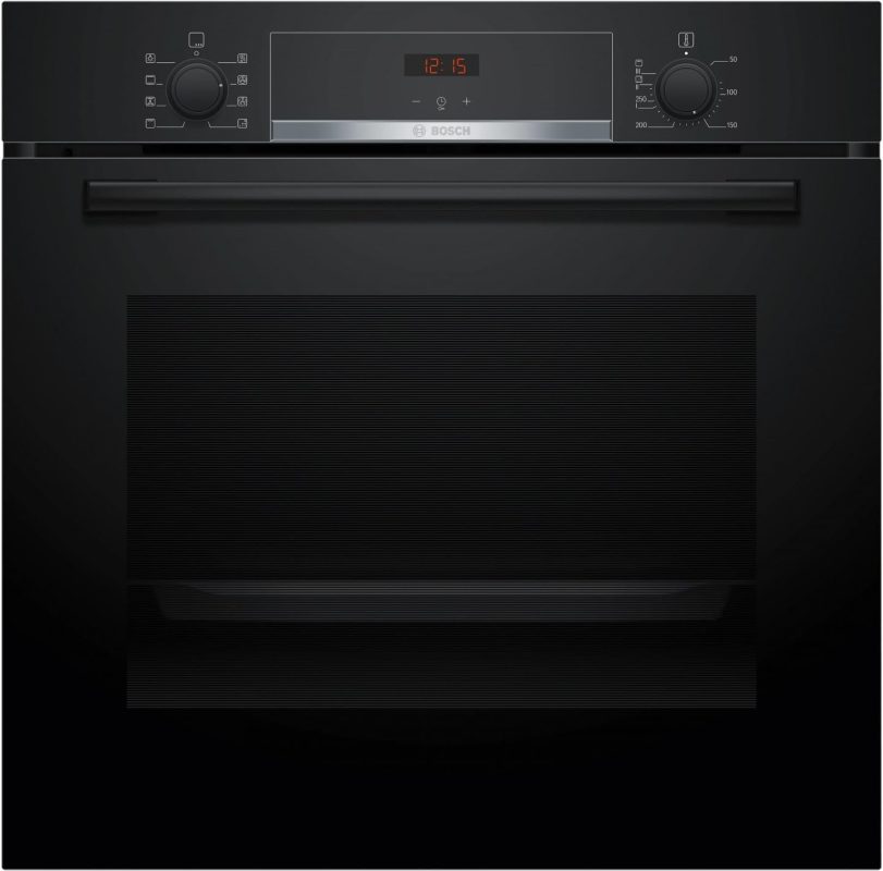 Bosch HBA553BA3F, Serie 4, Backofen, Einbaugerät, Schwarz