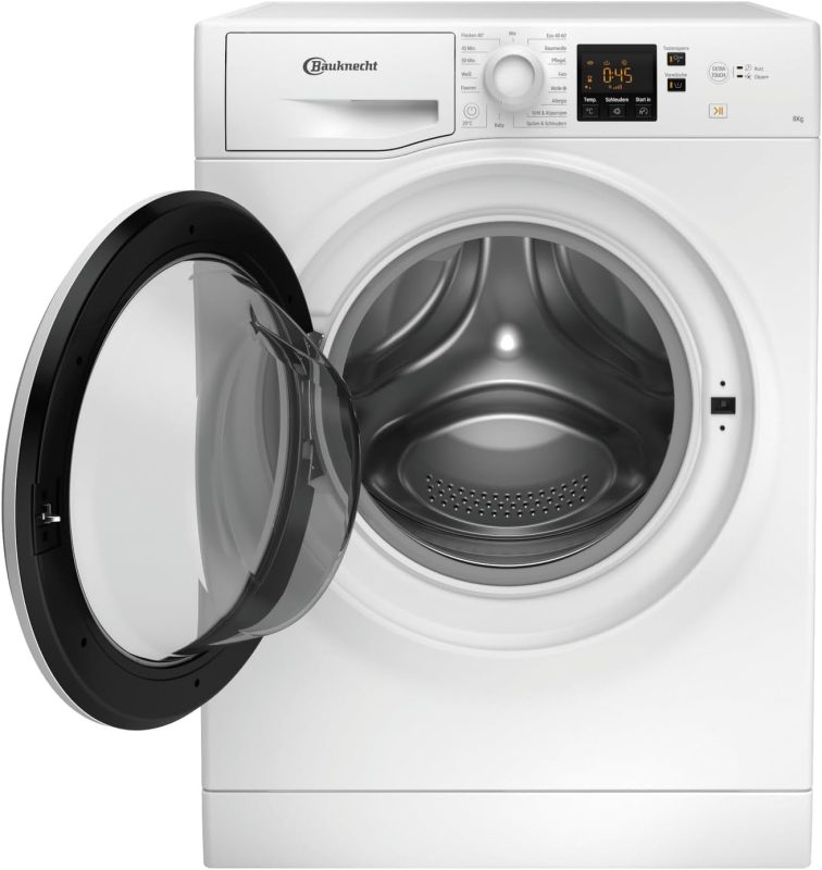 Bauknecht WAM 814 a Waschmaschine Frontlader/8Kg/Energieeffizienzklasse A/Kurz 45/Anti-Allergie-Programm/Wolleprogramm/Kurz 30/Startzeitvorwahl/Autoclean/Flecken 40°