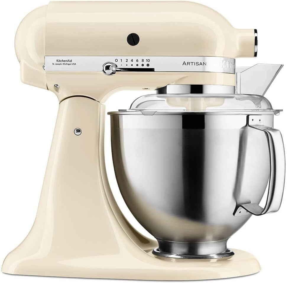 Kitchenaid Küchenmaschine - Artisan - Kippbarem Food Processor - Teigknetmaschine Mit 2 Schüsseln Und 3 Zubehör Aus Edelstahl - 4.8 L - Gusseisen Schwarz