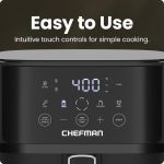 Chefman Digitale Luftfritteuse Mit 5,7 L Fassungsvermögen | Turbofry | Digitale Steuerung Mit Einer Berührung