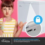 Tronitechnik® Gefriertruhe Kühltruhe BORGAR PRO Mit 2In1 Gefrier- Und Kühlfunktion | 160 Liter, 184Kwh/Jahr, 85Cm Hoch, Geringe Lautstärke | Led-Licht | Rollen | Kindersicherung Durch Schloss | Weiß