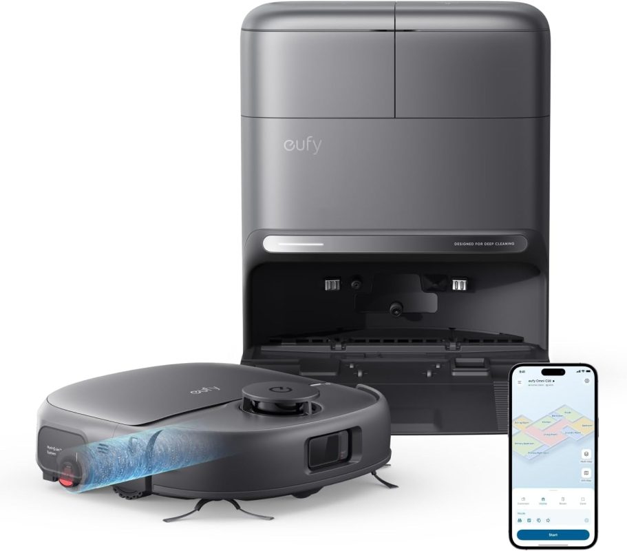 Eufy Neuheit 2026 Von Anker Saug- Und Wischroboter C28 5-In-1 Mit Selbstreinigender Hydrojet-Wischrolle, 15.000Pa Turbo-Saugkraft, Anti-Verheddern, Ki-Hindernisvermeidung