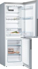 Bosch KGV33VLEAS Kühlschrank, Gefrierschrank, Niedrig, Freistehend, 288 L – Kalt Gebrüht – L 60 Cm X H 176 Cm – Edelstahl