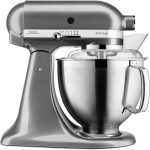 Kitchenaid Küchenmaschine - Artisan - Kippbarem Food Processor - Teigknetmaschine Mit 2 Schüsseln Und 3 Zubehör Aus Edelstahl - 4.8 L - Gusseisen Schwarz