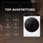 Haier Frontlader Waschmaschine 13Kg I G7 Serie I a -40%, Große Kapazität, Flüsterleiser Direktantrieb, Automatik- Und Expressprogramm, Vollwasserschutz, Hygiene-Technologien, Wi-Fi I HW130-B14667U1