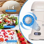 ZACME Profi Küchenmaschine Knetmaschine Aluminiumgussgehäuse(1500W),7L Edelstahlschüssel Teigmaschine Mit Led-Touchscreen,Geräuscharme Rührmaschine,3 Rühraufsätze Und Spritzschutz,11 Geschwindigkeit