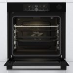 Gorenje Optibake Advanced BPSA 6747 A08BG Einbau-Backofen / 77L / Heißluft / Pyrolyse / Autobake / Touch Bedienung / Bratenthermometer / Gentleclose & Open / Steamassist / Pizzamode 300°C/ Schwarz
