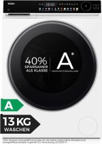 Haier Frontlader Waschmaschine 13Kg I G7 Serie I a -40%, Große Kapazität, Flüsterleiser Direktantrieb, Automatik- Und Expressprogramm, Vollwasserschutz, Hygiene-Technologien, Wi-Fi I HW130-B14667U1