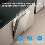 Midea SV 5.14K14C Geschirrspüler Vollintegriert 60Cm, 14 Maßgedecke, Spülmaschine Unterbaufähig Mit WIFI, 8 Programme, 44 Db, Automatische Türöffnung, 0-24H Startverzögerung, Silber