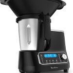 Moulinex HF4568 Clickchef Multifunktions-Küchenmaschine | 12 Geschwindigkeiten + Pulse | 5 Automatik-Programme + Manueller Modus | 3,6 L | Integrierte Waage | Dampfgaraufsatz + Rezeptbuch | Schwarz