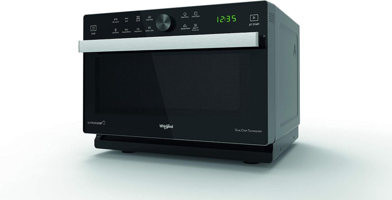 Whirlpool MWP 337 SB Comptoir Du Mikrowelle Grill 33L 900 W Schwarz, Silber – Mikrowelle (Comptoir Du, Mikrowelle Grill, 33 L, 900 W, Drehbar, Oberfläche, Schwarz, Silber)