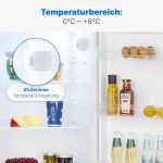 Bomann® Kühlschrank Ohne Gefrierfach | Energieklasse D | 143Cm | 5 Ablagen | 0°C ~ +8°C | Leise 39Db | Getränkekühlschrank | 242L Flaschenkühlschrank | Kühlschrank Groß | VS 7363 Schwarz-Inox