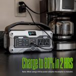 Westinghouse Igen400S Tragbarer Stromerzeuger Und Solargenerator Mit LED- Und Dc-Ausgang Für Camping, Zuhause, Reisen, Innen Und Außen (Solarpanel Nicht Enthalten)