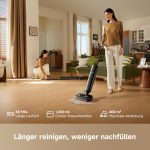 DREAME T12 Pro-A Nass- Und Trockensauger, Ultraschlanke 9,85 Cm, 25.000 Pa Saugkraft, Heißwäsche Bei 95 °C Selbstreinigung, Trocknung Durch Heißluft Bei 95 °C, Kein Verheddern, Streifenfreie Reinigung