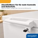 Exquisit GT5400-HE-041E Gefriertruhe - 371 L Truhe Mit Schnellgefrieren | Großer Gefrierschrank in Weiß - 36 Std. Lagerzeit Bei Störung - Digitale Steuerung - Leise 39 Db - Inklusive Rollen