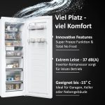 Haier Gefrierschrank Mit Abtauautomatik Und Eiswürfelbereiter I Instaswitch H4F272WDH1 I Total No Frost Tiefkühlschrank, 276 L Kapazität I Eisschrank Auch Als Kühlschrank Nutzbar I Freezer Mit Wi-Fi