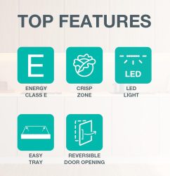 Gorenje RK 4182 PS4 Kühl-Gefrier-Kombination/ Höhe 180 Cm/ Kühlen 198 L/ Gefrieren 66 L/ Gemüsefach/ 39Db/ LED Beleuchtung/ Hxbxt: 180 X 55 X 55,7 Cm / Grau
