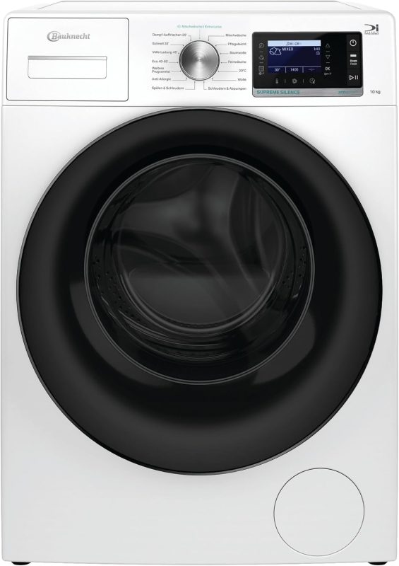 Bauknecht B6R 08E SILENCE DE Waschmaschine / 10Kg / Frontlader/Supreme Silence/Eek A-20% / 1400 Upm/Zen-Motor/Besonders Leise Waschmaschine/Steam 3.0-3 Kraftvolle Dampftechnologien