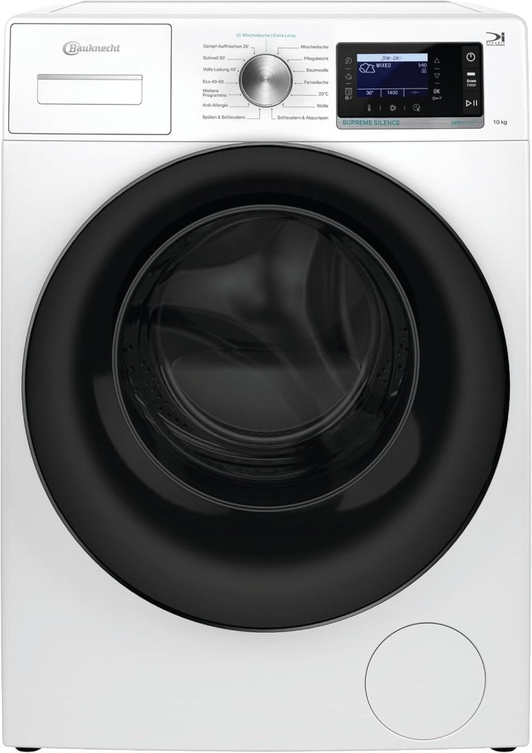 Bauknecht B6R 08E SILENCE DE Waschmaschine / 10Kg / Frontlader/Supreme Silence/Eek A-20% / 1400 Upm/Zen-Motor/Besonders Leise Waschmaschine/Steam 3.0-3 Kraftvolle Dampftechnologien