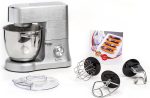 Moulinex Masterchef QA810D Planetary Knetmaschine, 6,7 Liter, Küchenmaschine Mit Schneebesen, Schneebesen, Knethaken, 1500 W, 8 Geschwindigkeitsstufen
