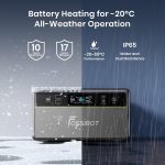 Fossibot FBP1200 Balkonkraftwerk Mit Speicher All-In-One, 1,98Kwh LFP Akku, MPPT 2000W Solareingang, 1200W AC, Mikroinverter, 6500 Ladezyklen, 125 Erweiterbarer Stromspeicher Powerstation, Plug&Play