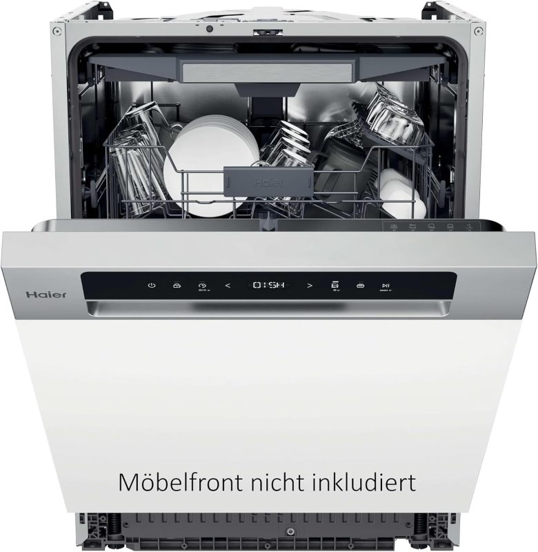 Haier Washlens plus Series 2 Einbau-Geschirrspüler 60 Cm I Vollintegrierte Spülmaschine I 14 Maßgedecke I 3. Korb Für Besteck I Autodoor I Aquastop I XI 4B2E1B-84