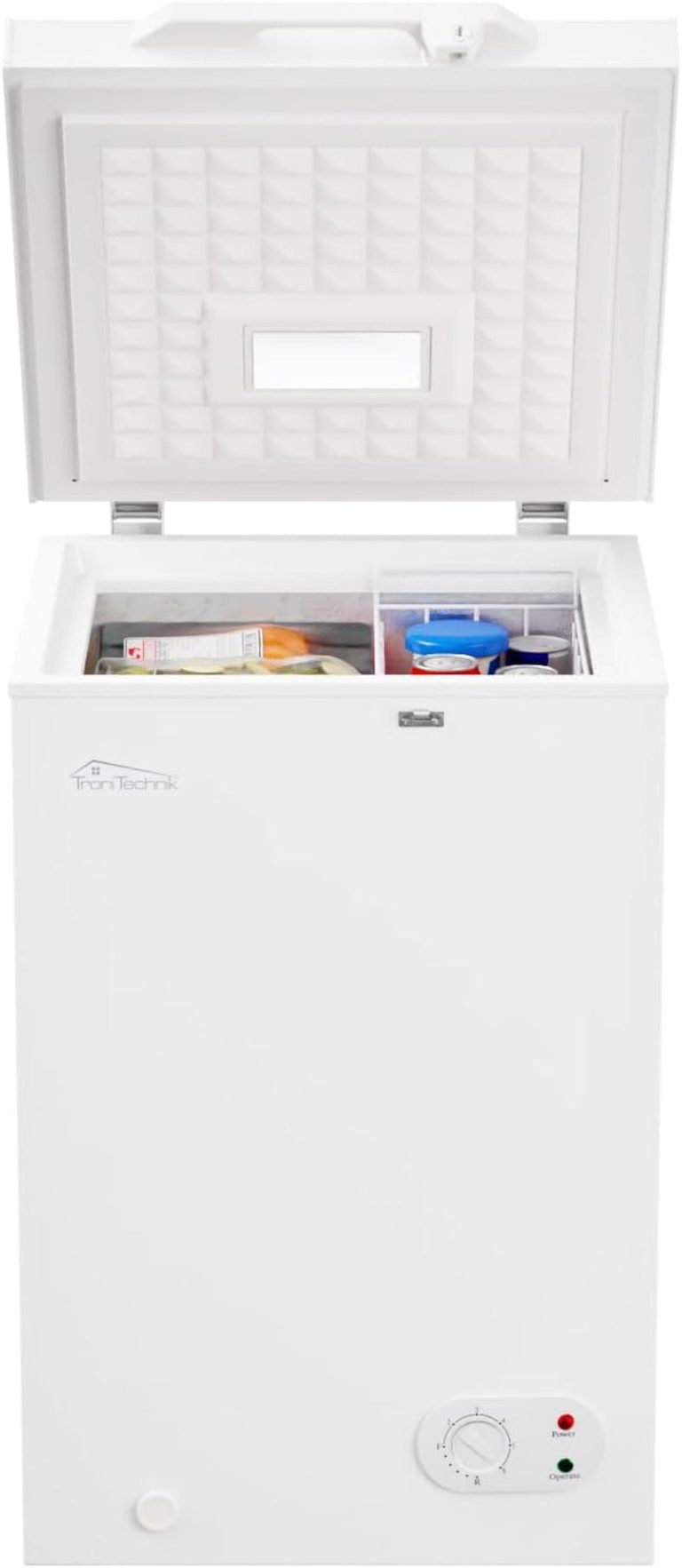 Tronitechnik® Gefriertruhe Kühltruhe BORGAR PRO Mit 2In1 Gefrier- Und Kühlfunktion | 160 Liter, 184Kwh/Jahr, 85Cm Hoch, Geringe Lautstärke | Led-Licht | Rollen | Kindersicherung Durch Schloss | Weiß