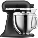 Kitchenaid Küchenmaschine - Artisan - Kippbarem Food Processor - Teigknetmaschine Mit 2 Schüsseln Und 3 Zubehör Aus Edelstahl - 4.8 L - Gusseisen Schwarz