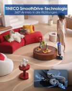 Tineco Floor One S9 Artist Stilvoller Nass Trockensauger, 22000Pa Nasssauger, 360° Smoothdrive, Anti-Tangle, 85°C Flashdry, 50Min Laufzeit, Beidseitige Reinigung, 180° Lay-Flat Staubsauger